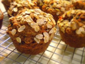 Vegan Whole Grain Carrot and Apple Muffins