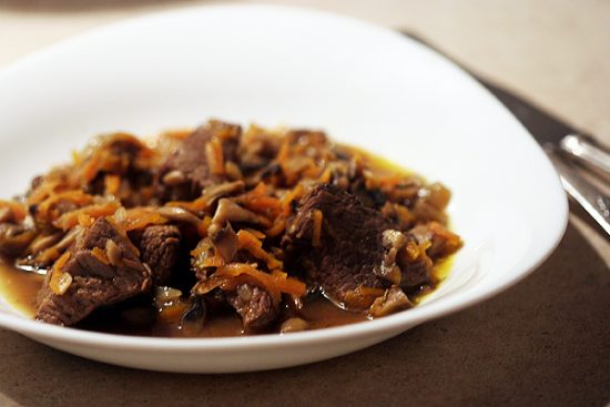 Beef and mushrooms stew recipe