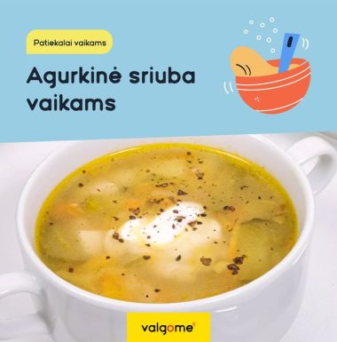 Agurkinės sriubos vaikams receptas