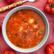 Pomidorų sriuba su vištiena ir ryžiais